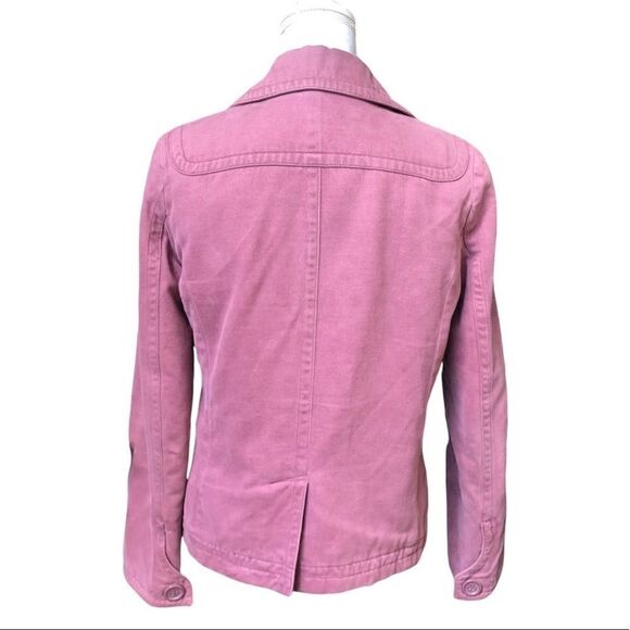 AEO AMERICAN EAGLE DUSTY ROSE VELVETEEN TASSEL EMBELLISHED OOAK PEACOAT SIZE S - Picture 5 of 12